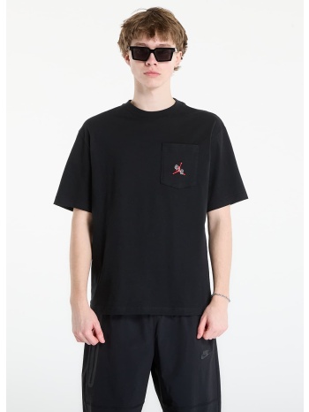 t-shirt jordan men`s t-shirt black/ gym red m σε προσφορά