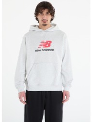 φούτερ new balance athletics french terry logo hoodie ash heather l