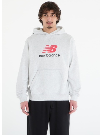φούτερ new balance athletics french terry logo hoodie ash σε προσφορά