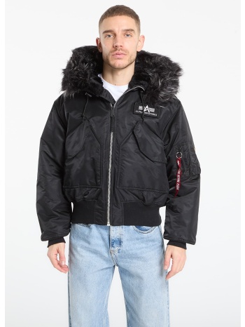 μπουφάν alpha industries 45p hooded custom black xl σε προσφορά