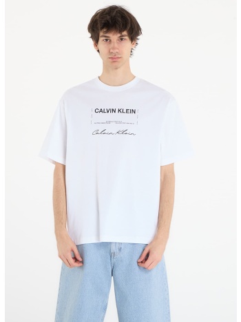 t-shirt calvin klein jeans 16s april graphic se tee white xl