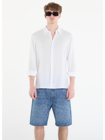 πουκάμισο calvin klein ls solid linen classic shirt white m