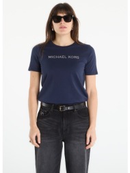 t-shirt michael kors mk stud classic tee midnight blue xs