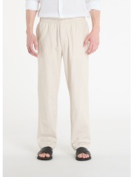 παντελόνια calvin klein straight linen pull on pant oatmeal melange xl