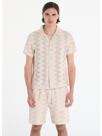 πουκάμισο guess jeans lattice knit shirt light oak xl