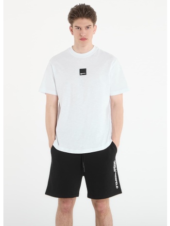 t-shirt karl lagerfeld jeans reg curved hem slub tee white m