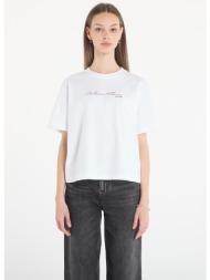 t-shirt calvin klein jeans ss graphic boxy tee white s