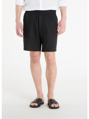 σορτς calvin klein straight linen 7` pull on short black xl