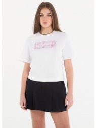 t-shirt karl lagerfeld jeans reg floral logo tee white s