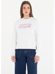 φούτερ karl lagerfeld jeans reg floral logo sweat white s