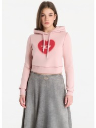 φούτερ diesel f-slimmy-hood-s5 sweatshirt pale mauve l