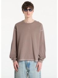 t-shirt jordan flight men`s heavyweight long-sleeve top olive grey/ sail/ olive grey s