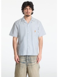 πουκάμισο carhartt wip s/s leavel shirt unisex leavel stripe/ blue river/ wax l