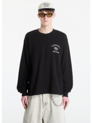 t-shirt carhartt wip l/s eightynine waffle t-shirt unisex black/ white xl