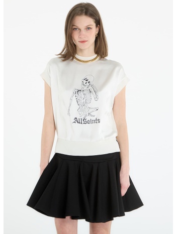 t-shirt allsaints terra knit tee chalk white xs