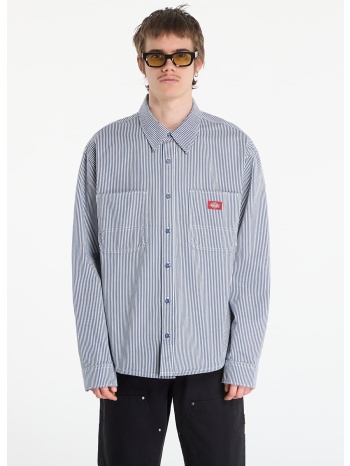 πουκάμισο dickies hickory work shirt ls retro indigo s