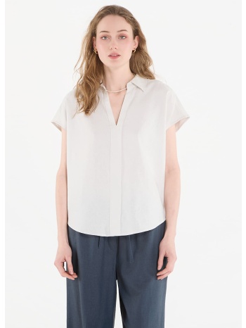 πουκάμισο calvin klein linen cks ss classic fit shirt white