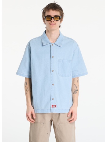 πουκάμισο dickies denim shirt ss fog blue m