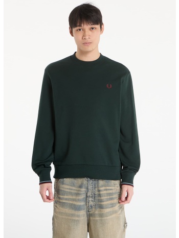 φούτερ fred perry crew neck sweatshirt grsrts/ stkbl/ oxb m