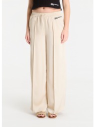 παντελόνια karl lagerfeld jeans wide leg satin pant champagne s
