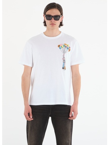 t-shirt allsaints lofty ss crew t-shirt ashen white l σε προσφορά