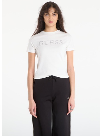 t-shirt guess octavia rn ss t-shirt white glam l σε προσφορά