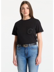 t-shirt guess jeans ss cn pocket g logo tee jet black l