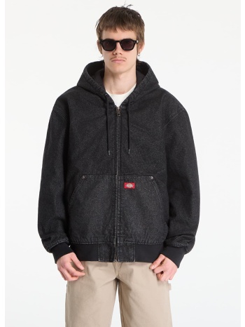 bomber dickies lined denim hooded bomber black wsh faded m σε προσφορά
