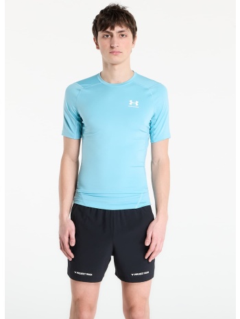 t-shirt under armour hg armour comp ss blue l σε προσφορά