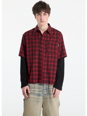 πουκάμισο wasted paris m tartan age shirt fire red/ black xl