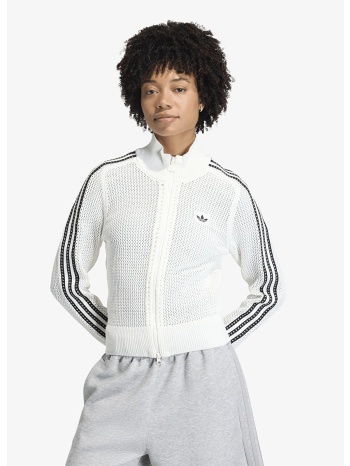φούτερ adidas knitted crochet firebird track top off white m