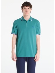 t-shirt fred perry twin tipped fred perry shirt deep mint/ snow white/ soho eclipse s