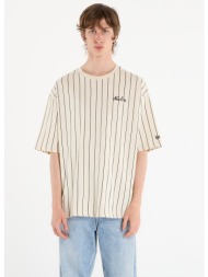 t-shirt new era pinstripe os tee unisex light cream l