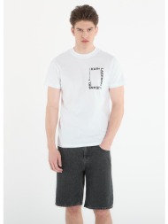 t-shirt karl lagerfeld jeans slim ss frame logo tee white m