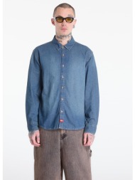 πουκάμισο dickies lightweight denim shirt ls khaki tntd blue xxl