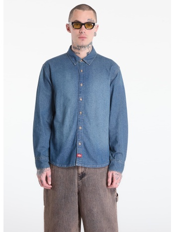 πουκάμισο dickies lightweight denim shirt ls khaki tntd