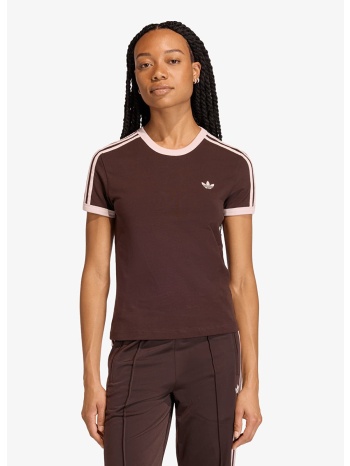 t-shirt adidas 3 stripes slim t-shirt aurora coffee s