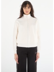 φούτερ guess octavia high neck full-zip sweat white glam m