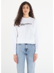φούτερ karl lagerfeld jeans reg essential logo sweat white s