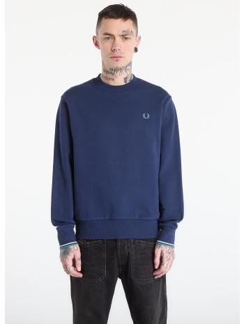 φούτερ fred perry crew neck sweatshirt tnsbl/ snwht/ dpmt xl