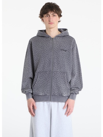 φούτερ ripndip ripngems zip up hoodie charcoal wash xl
