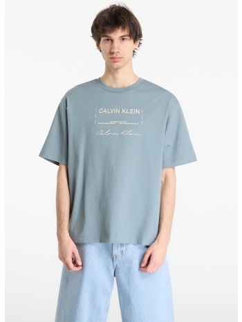 t-shirt calvin klein jeans 16s april graphic se tee gray s σε προσφορά