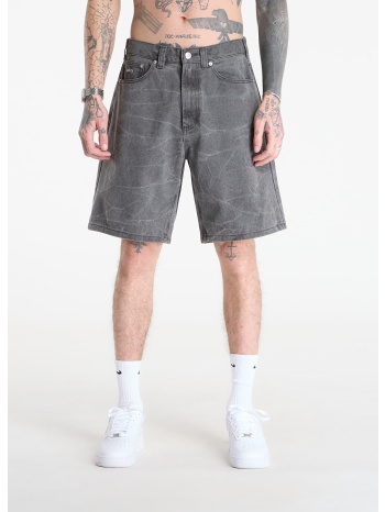 σορτς obey bigwig baggy denim short black wrinkle wash w32