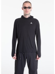 t-shirt nike acg `solar chase` men`s dri-fit uv long-sleeve hooded top black/ black/ summit white xs
