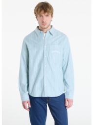 πουκάμισο calvin klein jeans ls yd stripe washed oxford easy shirt wild green xl