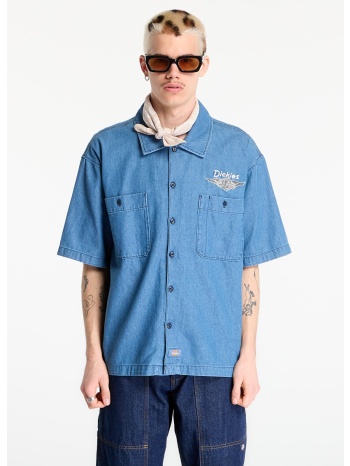 πουκάμισο dickies m x hoodie cbry wk st blue s