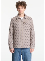 μπουφάν guess jeans 4g shacket canvas jacq velve xl