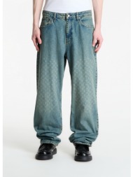 τζιν daily paper faded monogram amba jeans v2 bleached denim blue m