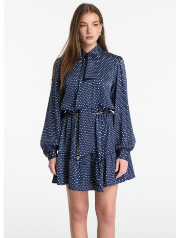 φόρεμα michael kors dot ls mini dress midnight blue s
