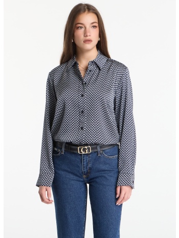 πουκάμισο michael kors satin ls shirt midnight blue s